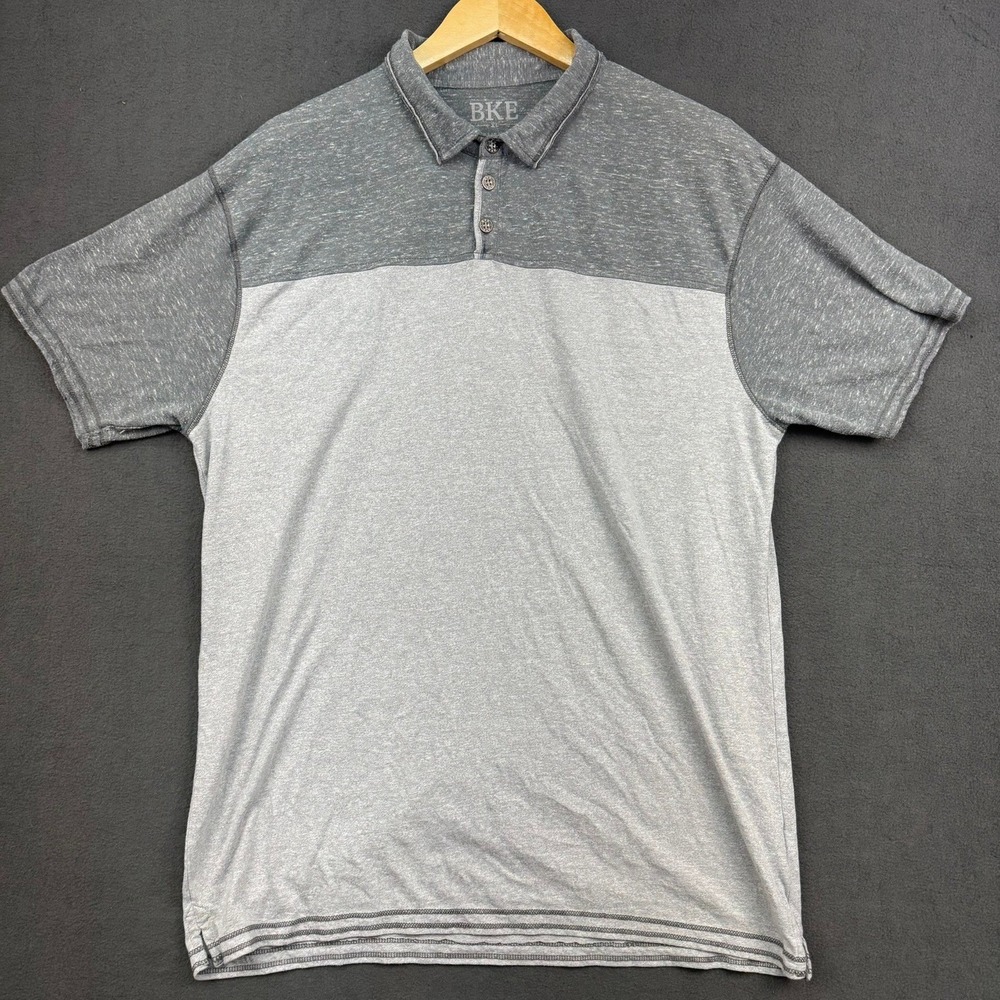 BKE Polo Shirt Men's Size XL Two Tone Short Sleeve Casual Golf Collared Top